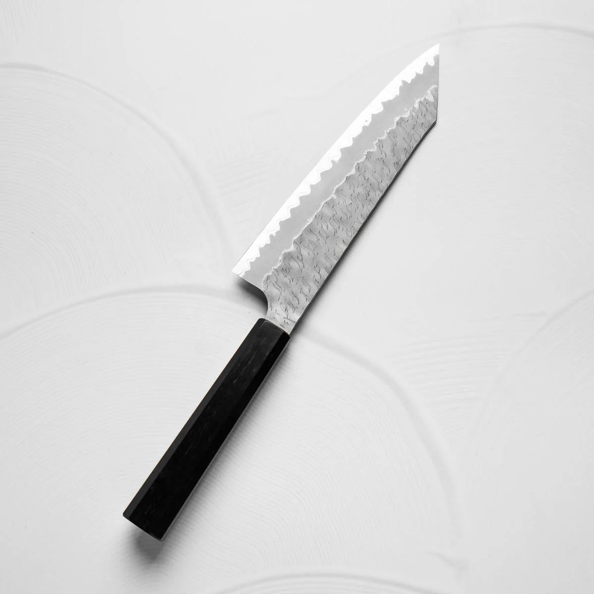 Nigara Hamono Blue Super Migaki Kiritsuke 210mm - Ebony - Image 5