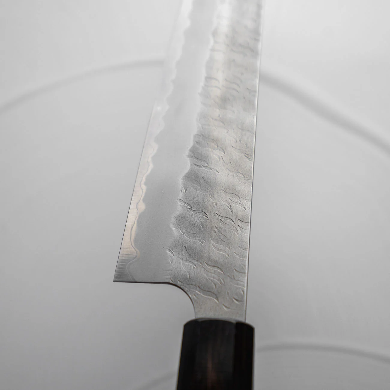 Nigara Hamono Blue Super Migaki Tsuchime Gyuto 240mm - Ebony - Image 5