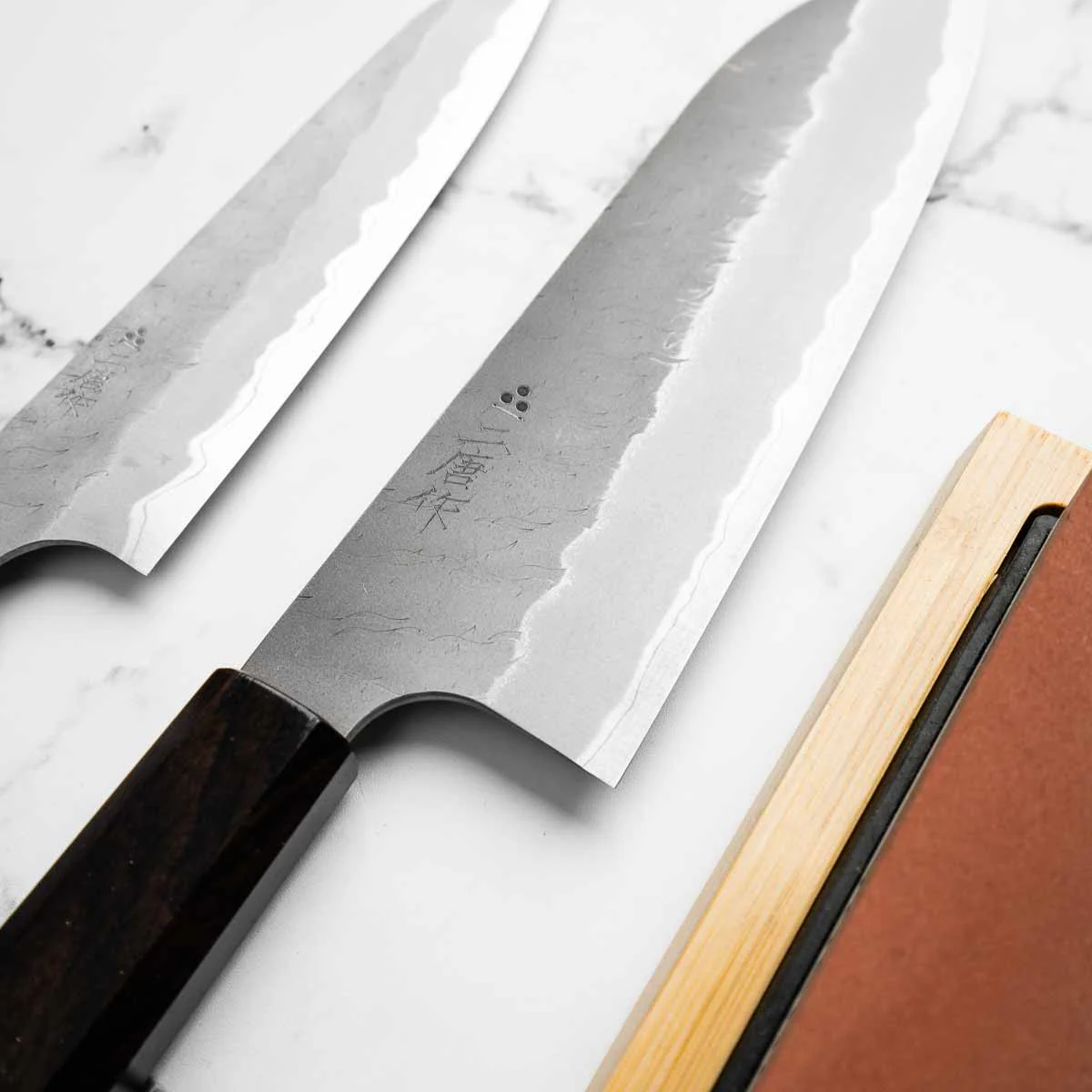 Nigara Hamono Blue Super Tsuchime - 2 Knife Set - Image 3