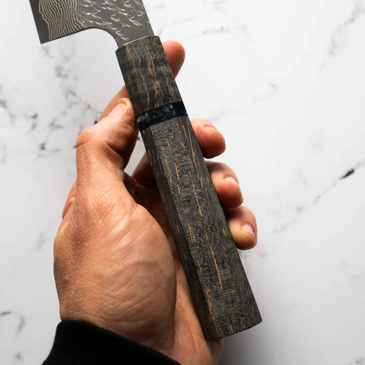 Nigara Hamono SG STRIX Gyuto 240mm - Dark Maple - Image 7