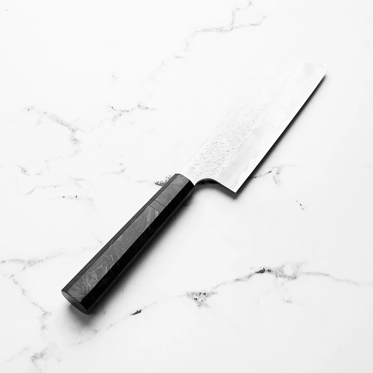 Nigara Hamono SG STRIX Kiritsuke Nakiri 165mm - Dark Carbon Fibre - Image 2