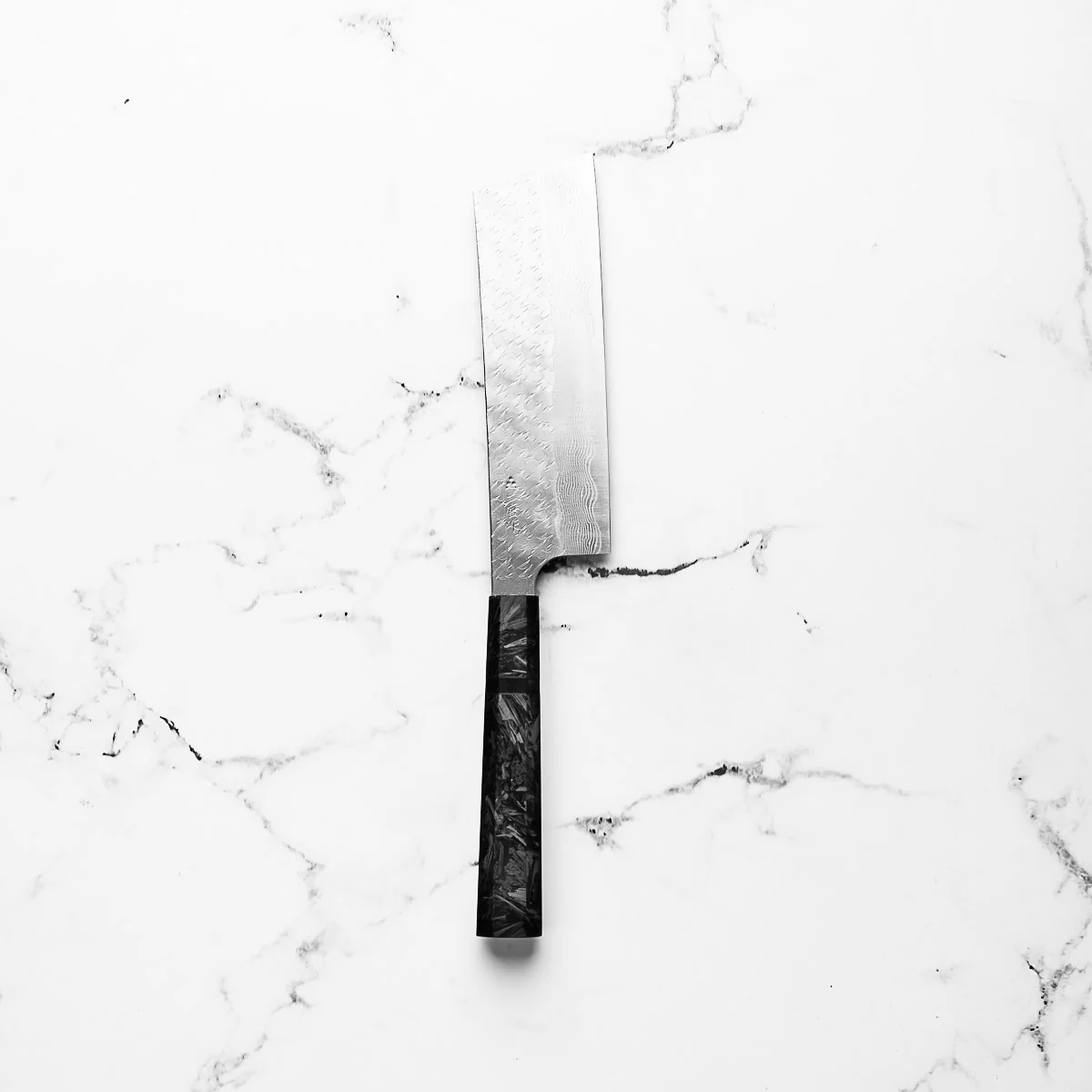 Nigara Hamono SG STRIX Kiritsuke Nakiri 165mm - Dark Carbon Fibre - Image 3
