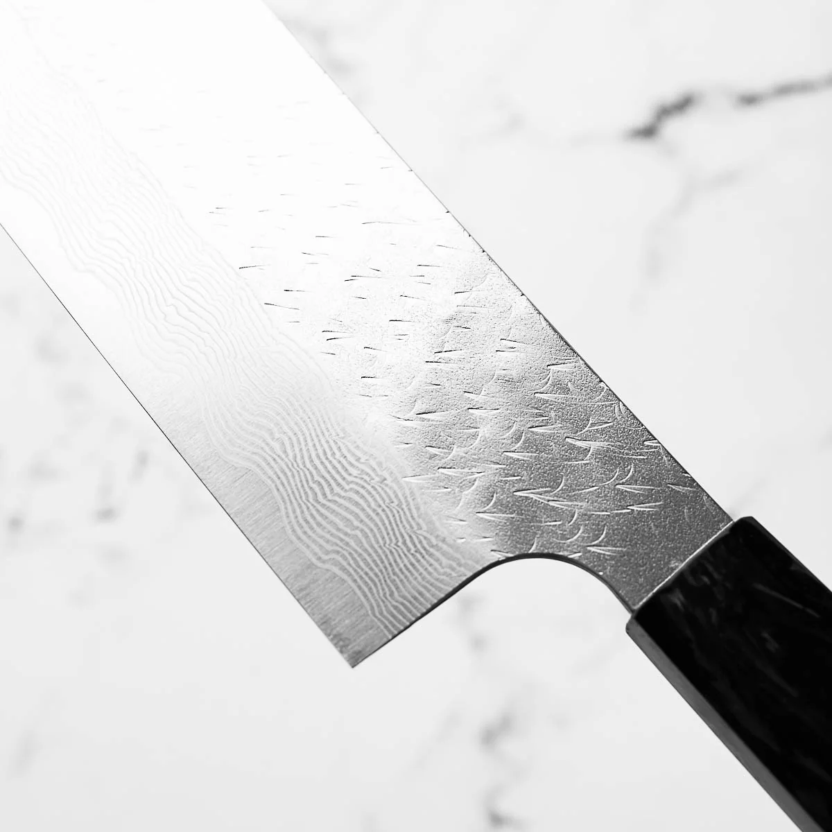 Nigara Hamono SG STRIX Kiritsuke Nakiri 165mm - Dark Carbon Fibre - Image 6