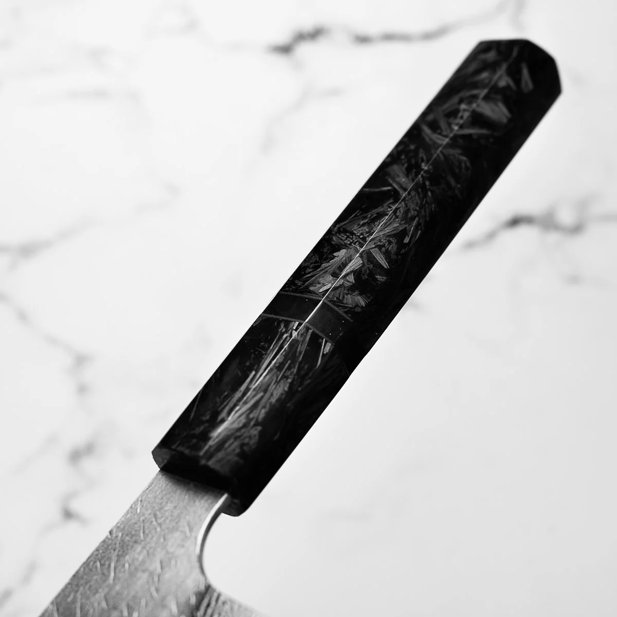 Nigara Hamono SG STRIX Kiritsuke Nakiri 165mm - Dark Carbon Fibre - Image 8