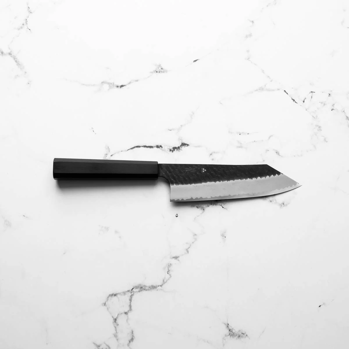 Nigara Hamono SG2 Kurouchi Tsuchime Bunka 180mm - Ebony - Image 4