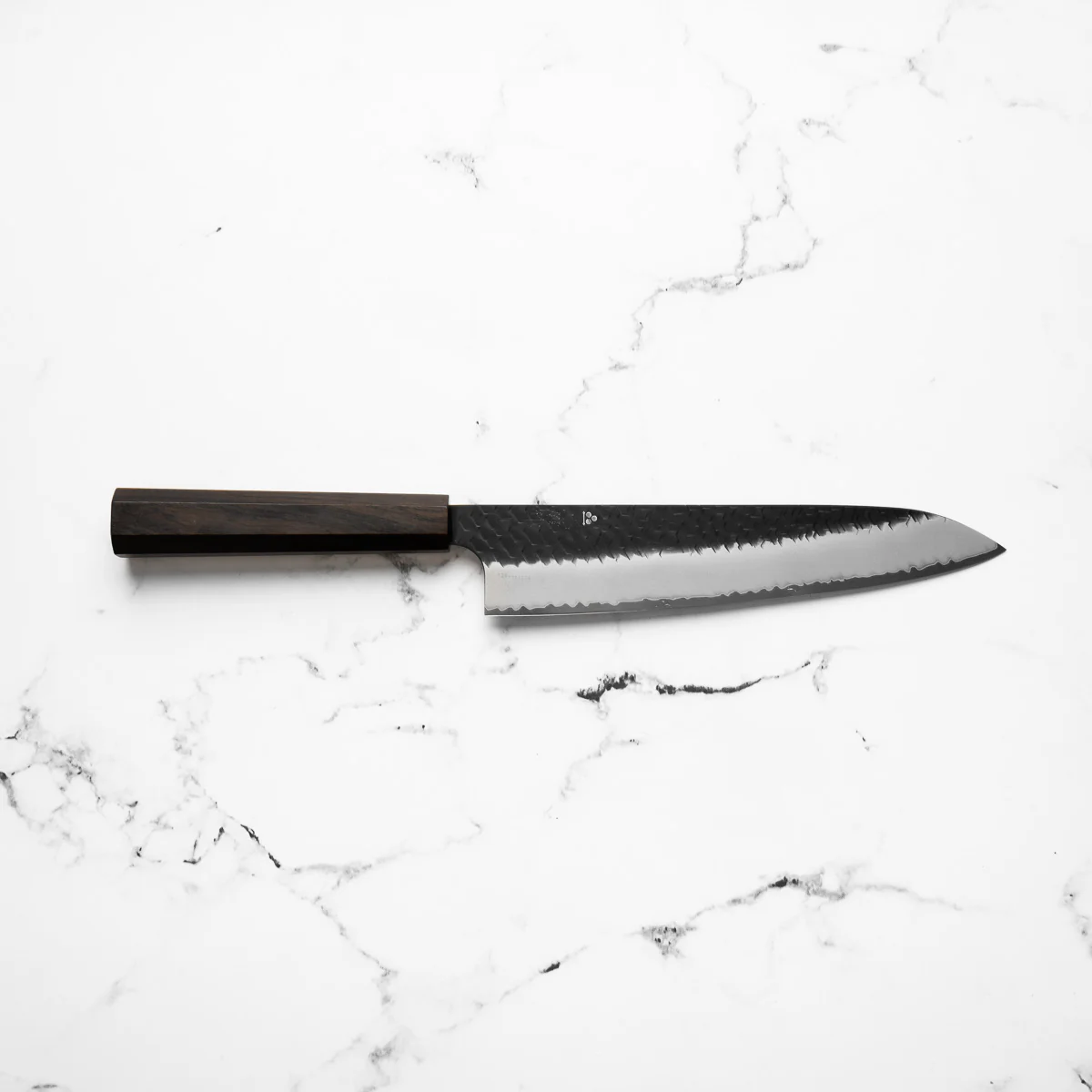 Nigara Hamono SG2 Kurouchi Tsuchime Gyuto 240mm - Ebony - Image 4