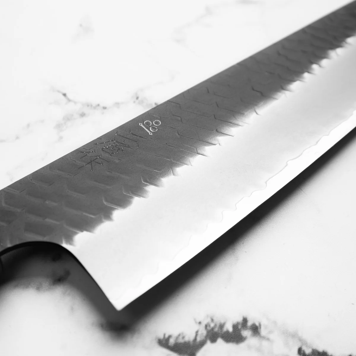 Nigara Hamono SG2 Kurouchi Tsuchime Gyuto 240mm - Ebony - Image 5