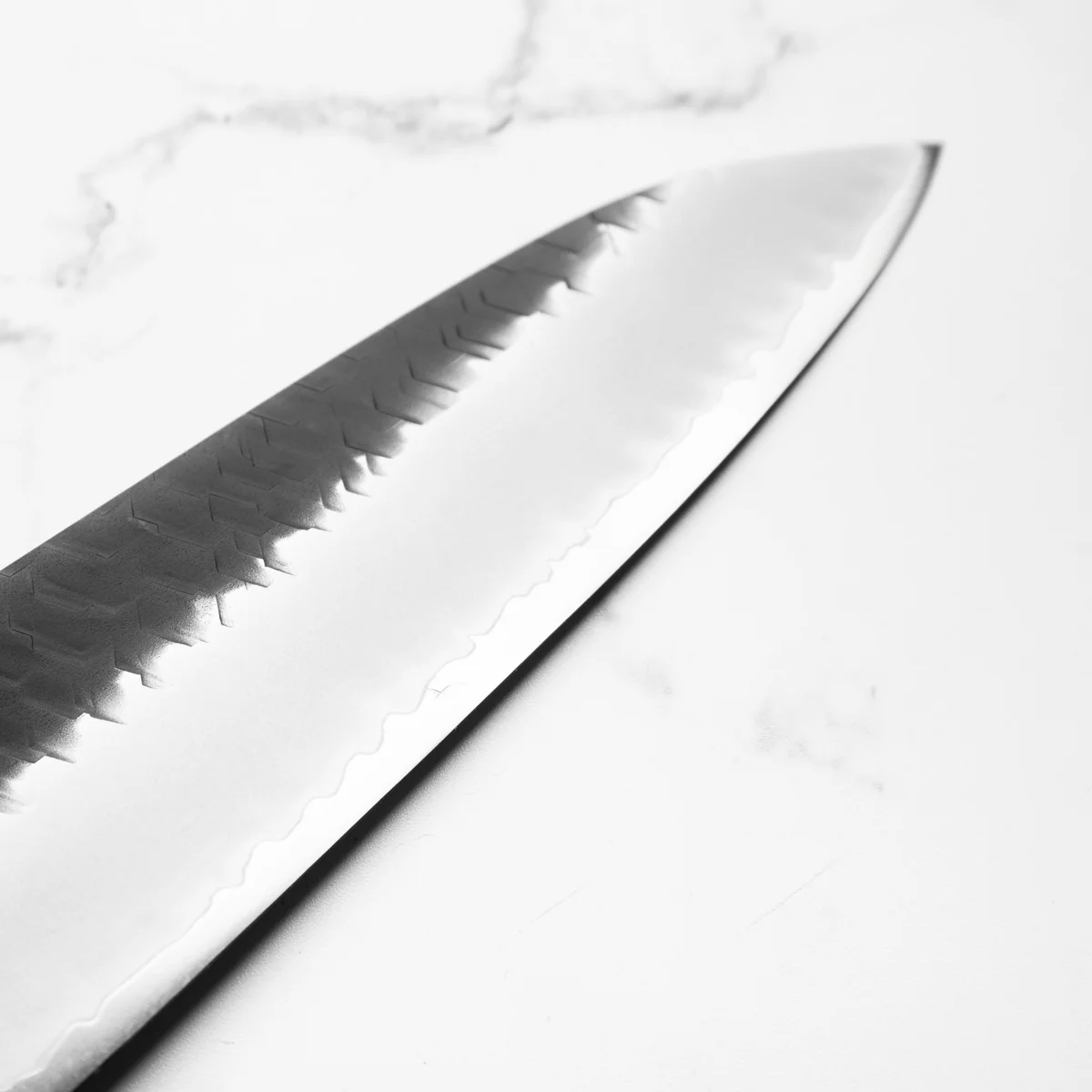 Nigara Hamono SG2 Kurouchi Tsuchime Gyuto 240mm - Ebony - Image 6