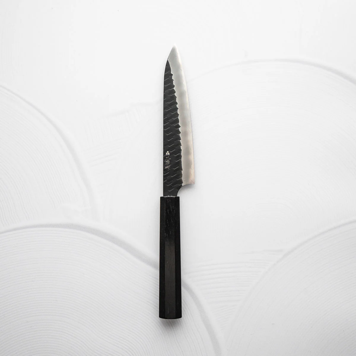 Nigara Hamono SG2 Kurouchi Tsuchime Petty 150mm - Ebony - Image 6