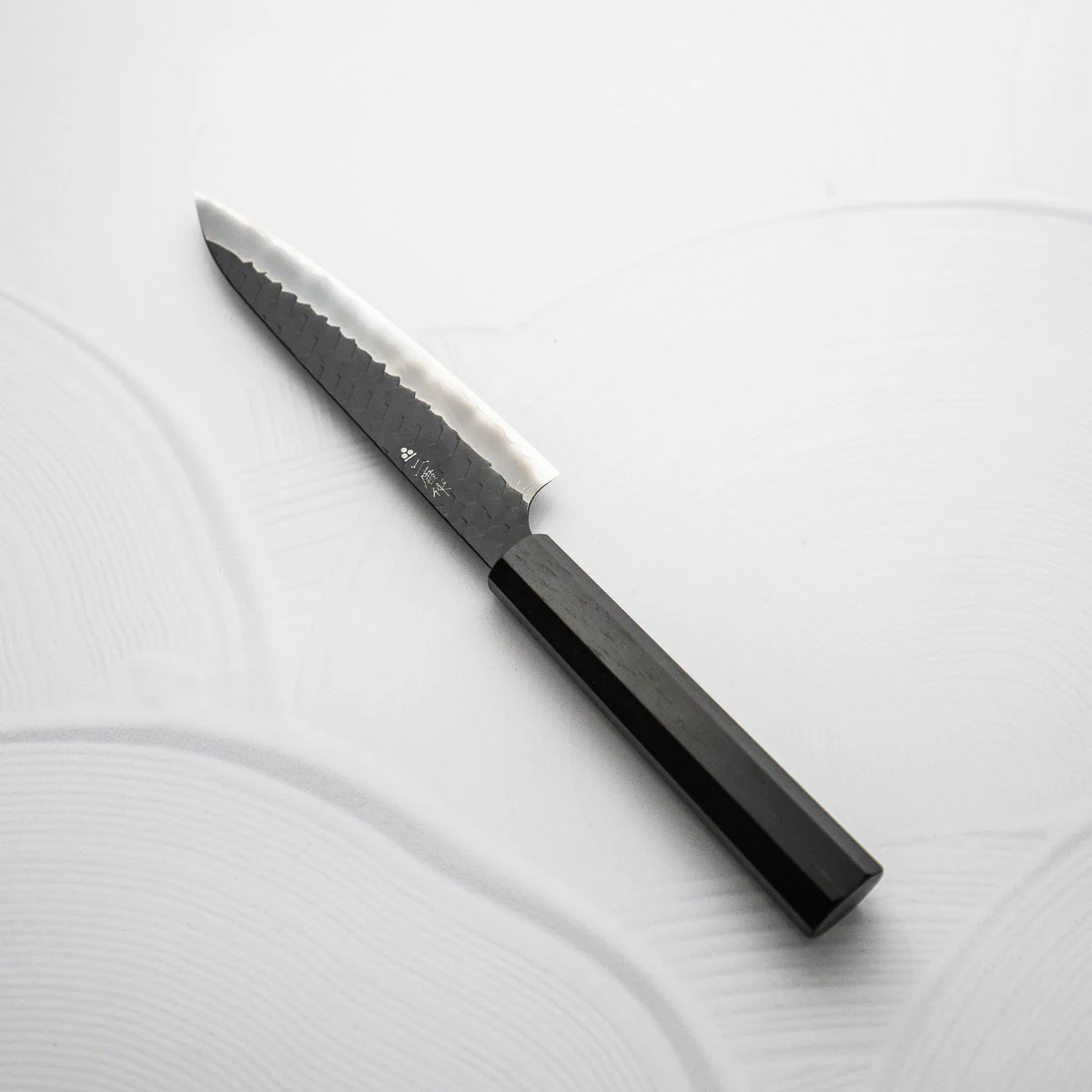 Nigara Hamono SG2 Kurouchi Tsuchime Petty 150mm - Ebony - Image 8