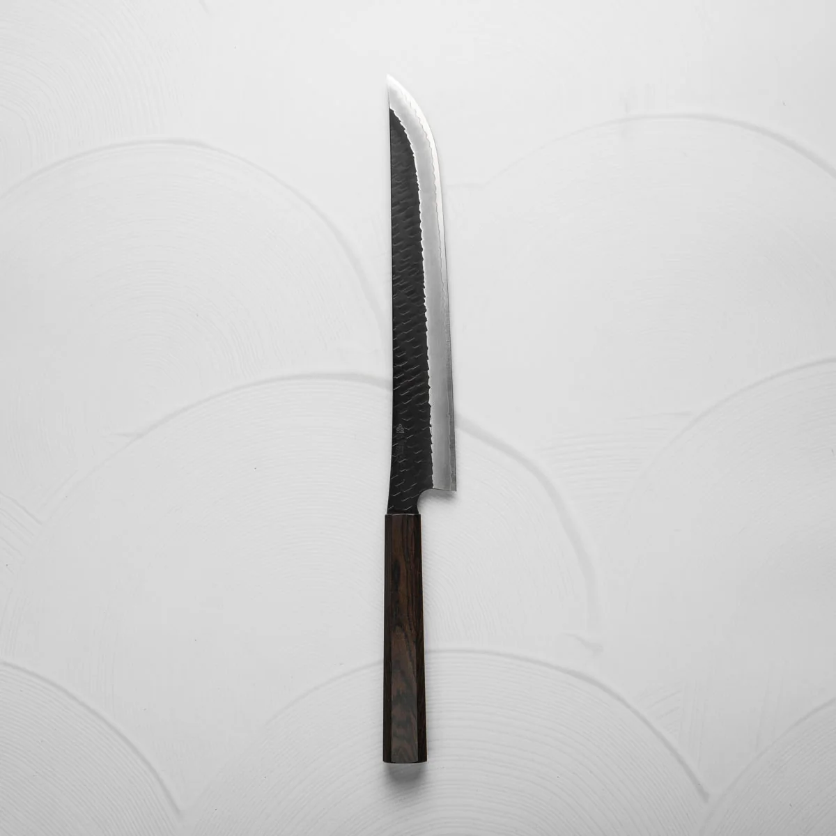 Nigara Hamono SG2 Kurouchi Tsuchime Sakimaru Sujihiki 270mm - Ebony - Image 3