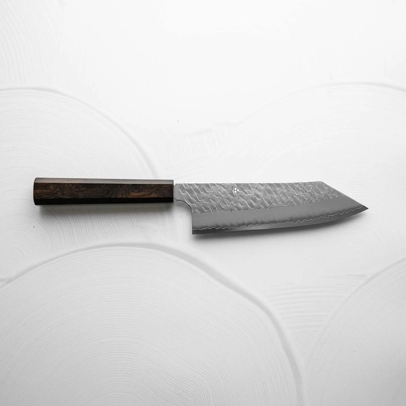 Nigara Hamono SG2 Migaki Tsuchime Bunka 180mm - Ebony - Image 4