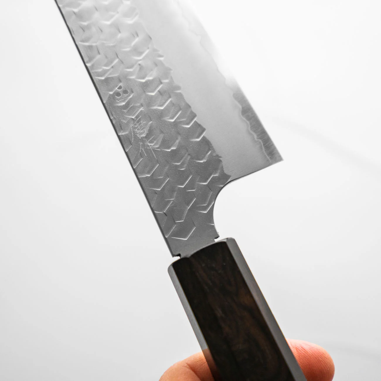 Nigara Hamono SG2 Migaki Tsuchime Bunka 180mm - Ebony - Image 6