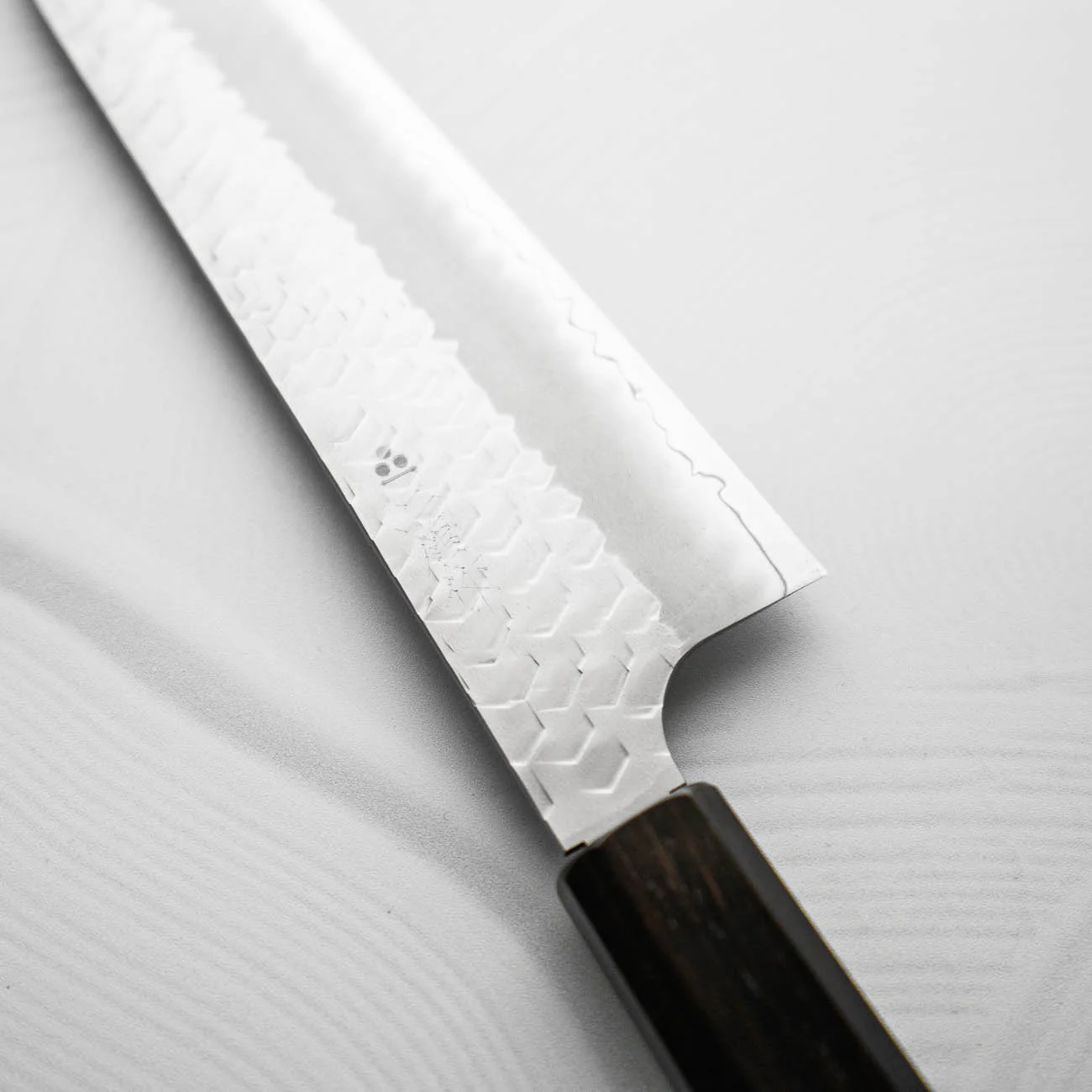 Nigara Hamono SG2 Migaki Tsuchime Gyuto 210mm - Ebony - Image 5