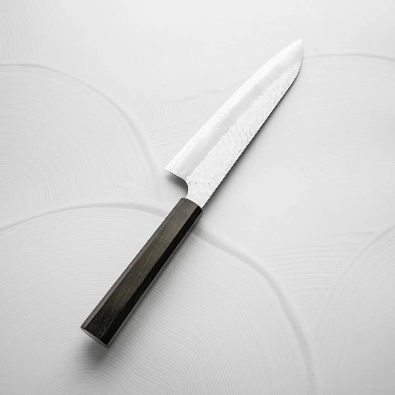 Nigara Hamono SG2 Migaki Tsuchime Gyuto 210mm - Ebony - Image 7