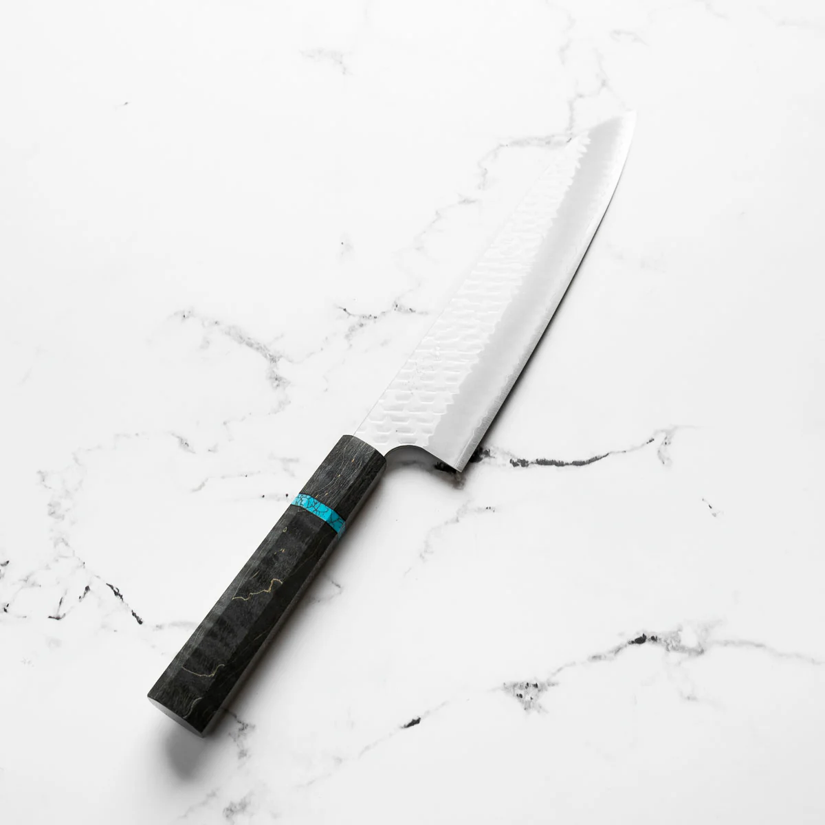 Nigara Hamono SG2 Migaki Tsuchime Gyuto 240mm - Maple Turquoise - Image 2