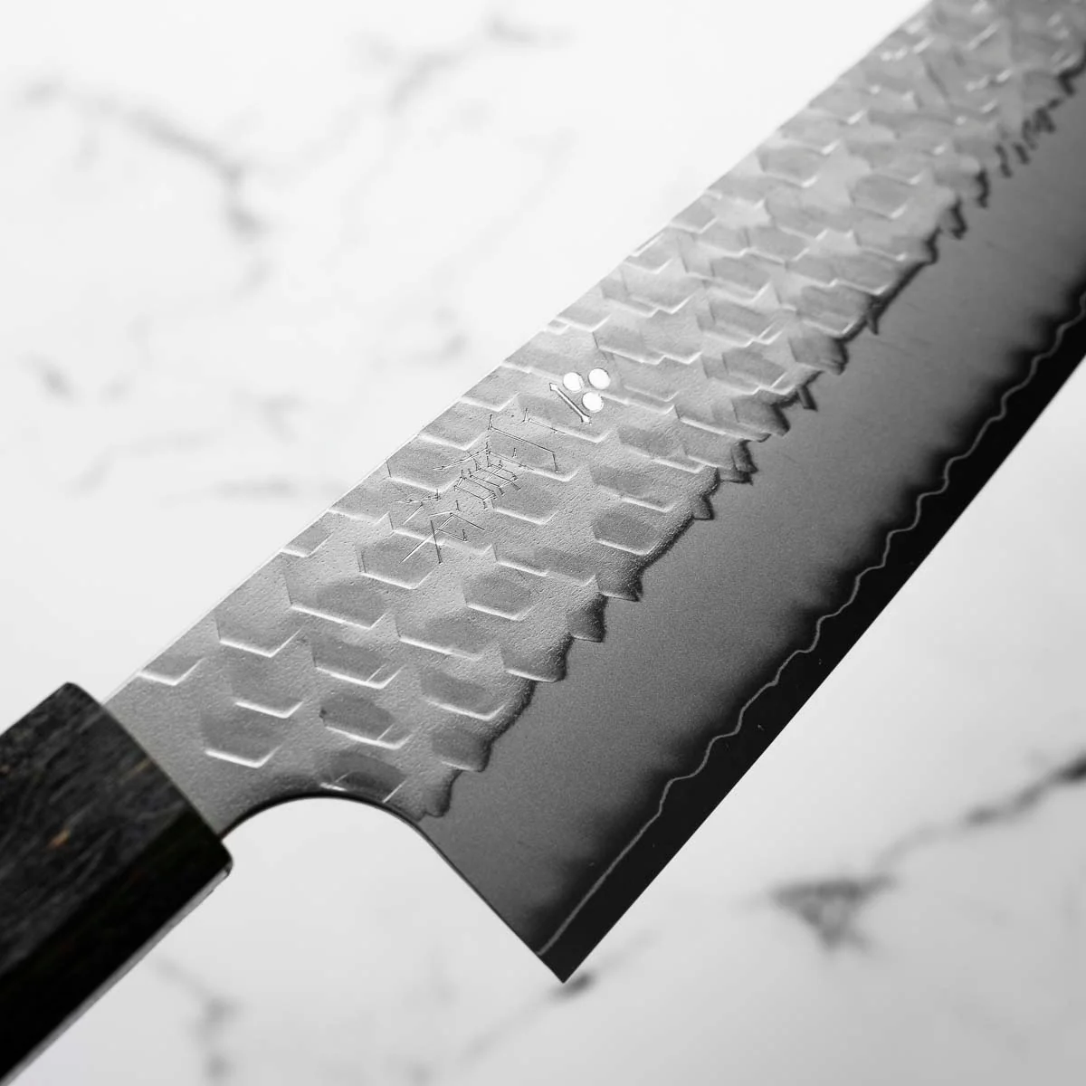 Nigara Hamono SG2 Migaki Tsuchime Gyuto 240mm - Maple Turquoise - Image 5