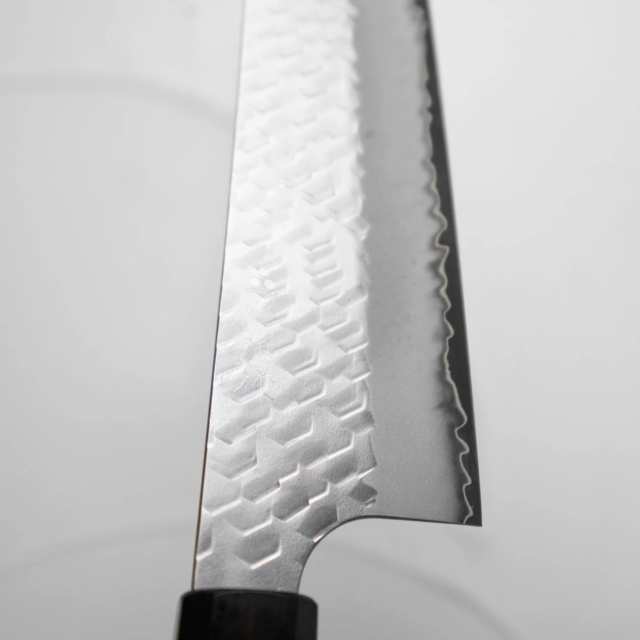Nigara Hamono SG2 Migaki Tsuchime Kiritsuke Gyuto 210mm - Ebony - Image 3