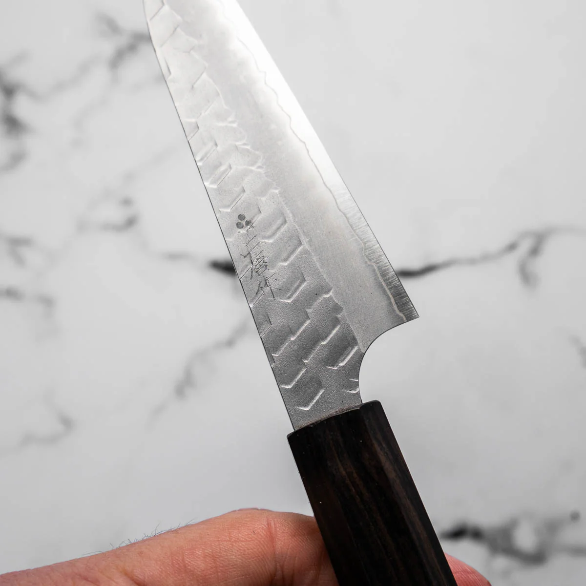 Nigara Hamono SG2 Migaki Tsuchime Petty 120mm - Ebony - Image 5