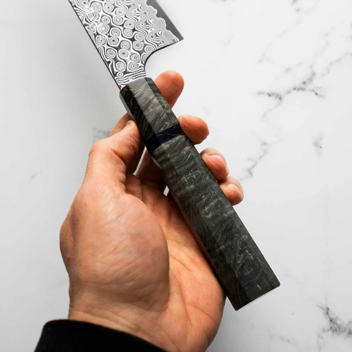 Nigara Hamono SG2 Raindrop Damascus Gyuto 210mm - Image 10
