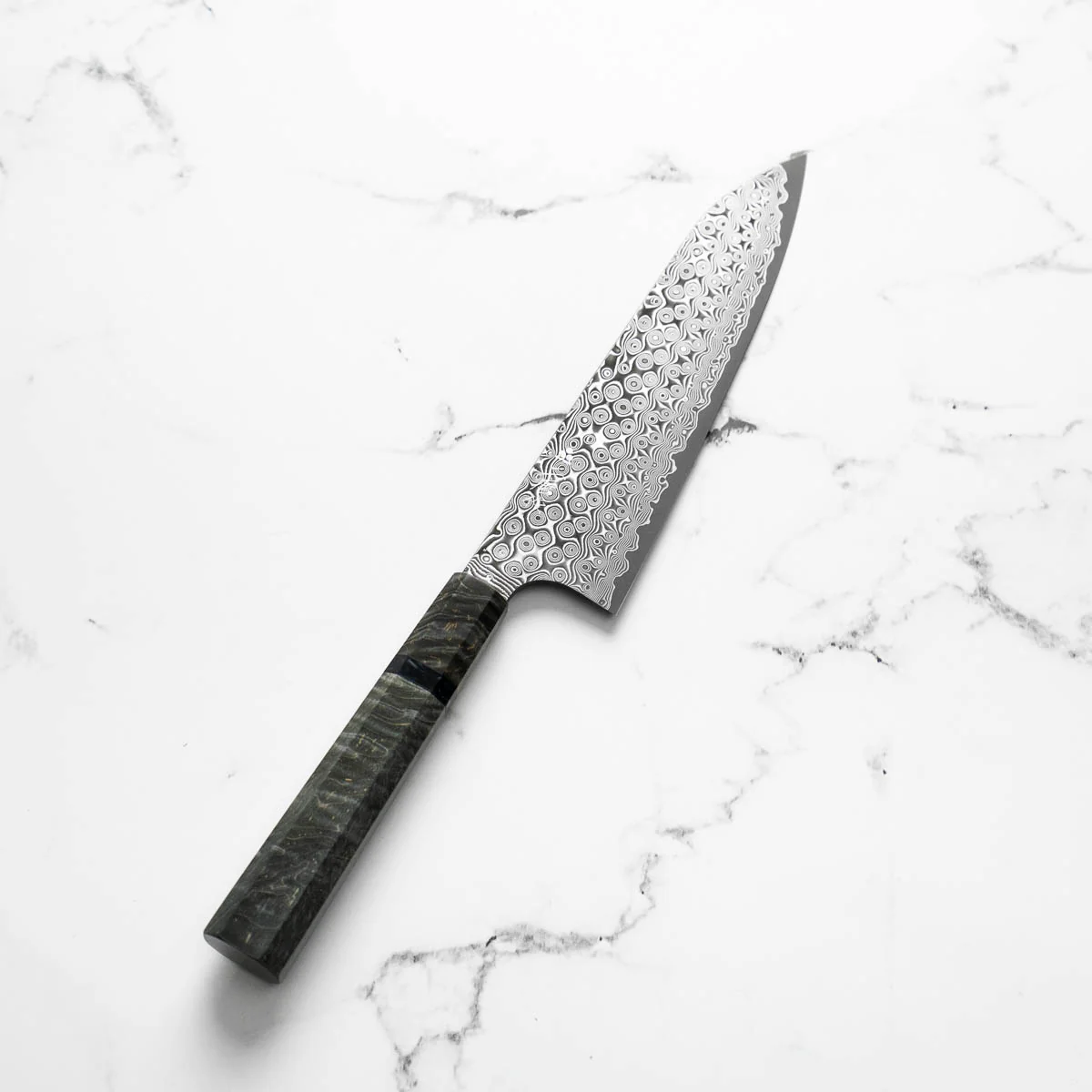 Nigara Hamono SG2 Raindrop Damascus Gyuto 210mm - Image 3