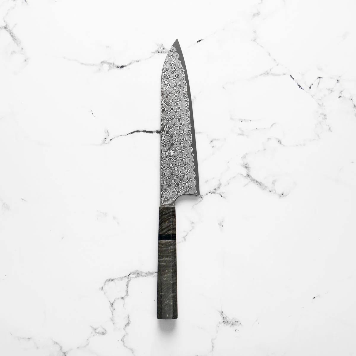 Nigara Hamono SG2 Raindrop Damascus Gyuto 210mm - Image 5