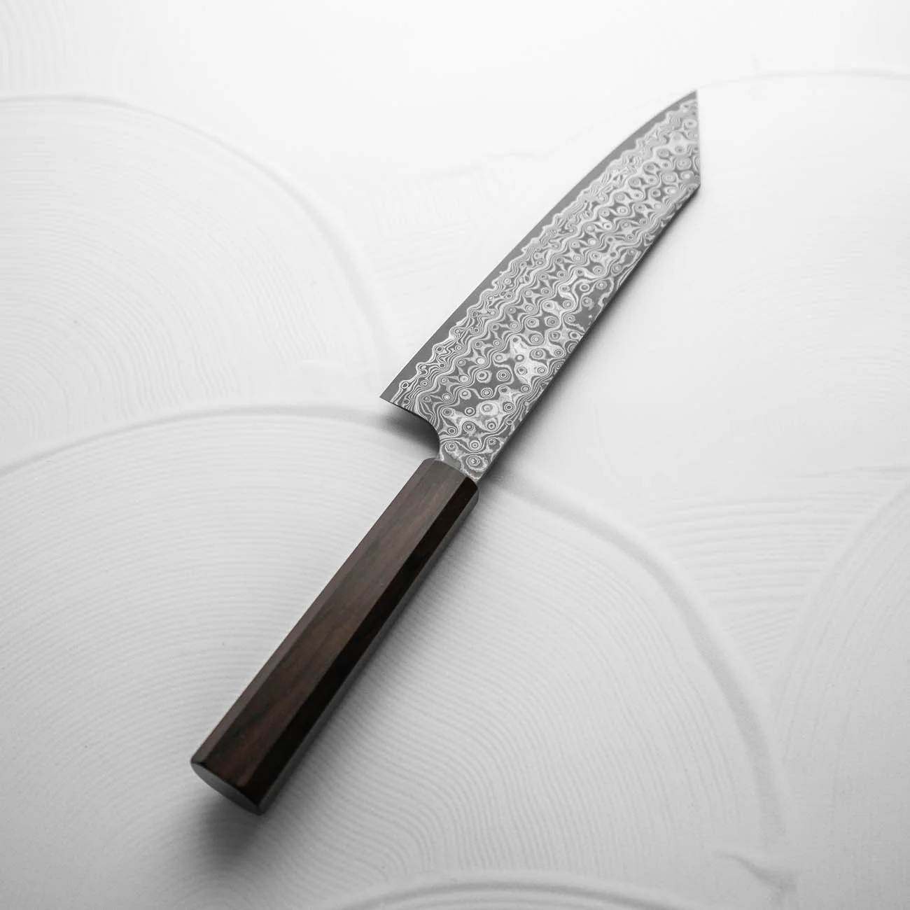 Nigara Hamono SG2 Raindrop Damascus Kiritsuke Gyuto 210mm - Ebony - Image 4