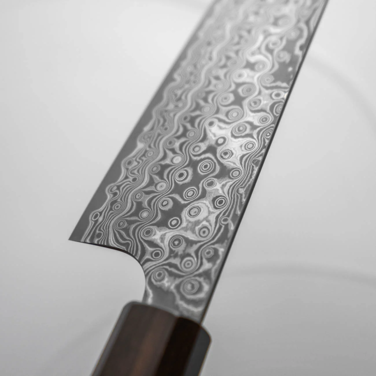 Nigara Hamono SG2 Raindrop Damascus Kiritsuke Gyuto 210mm - Ebony - Image 6