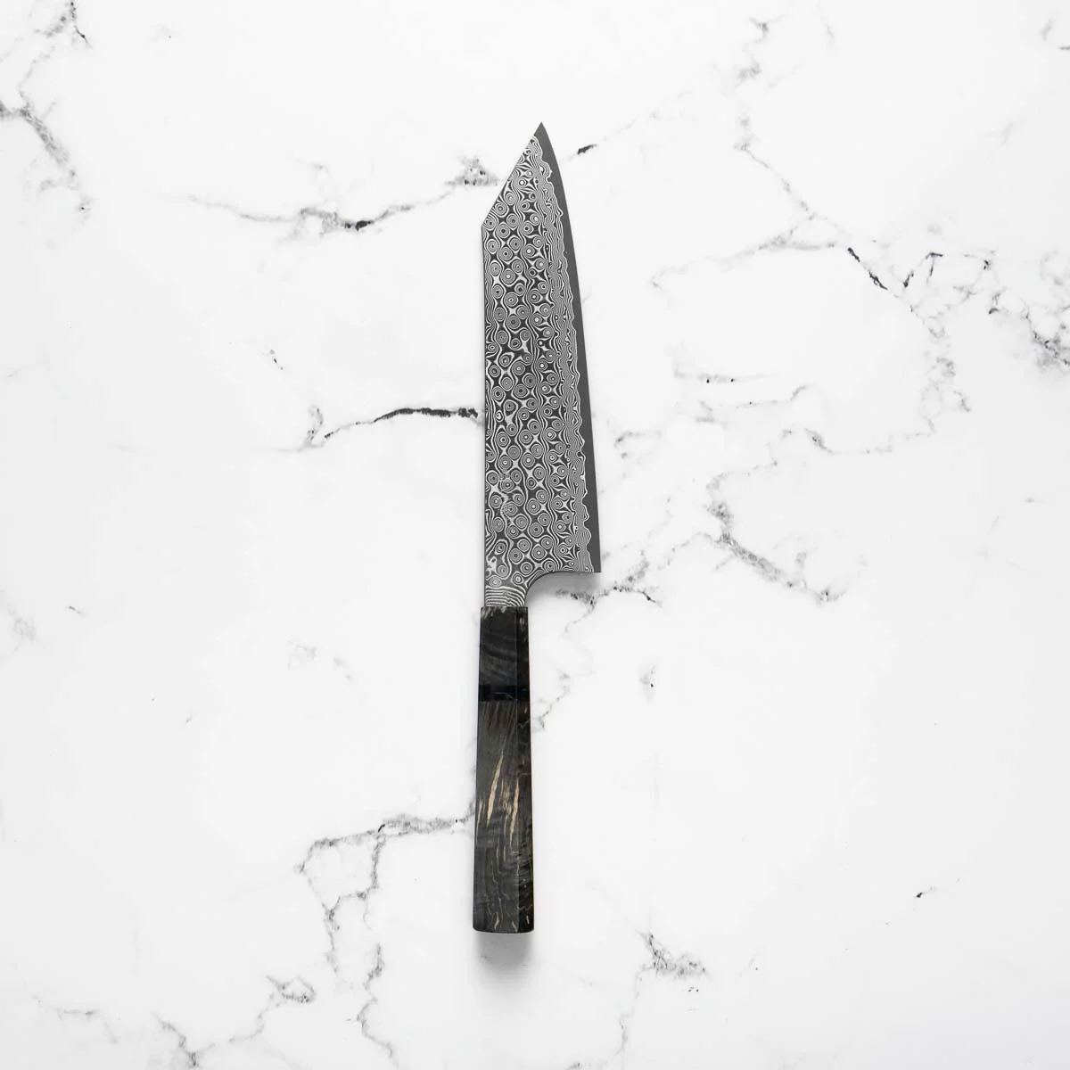 Nigara Hamono SG2 Raindrop Damascus Kiritsuke Gyuto 210mm - Image 3
