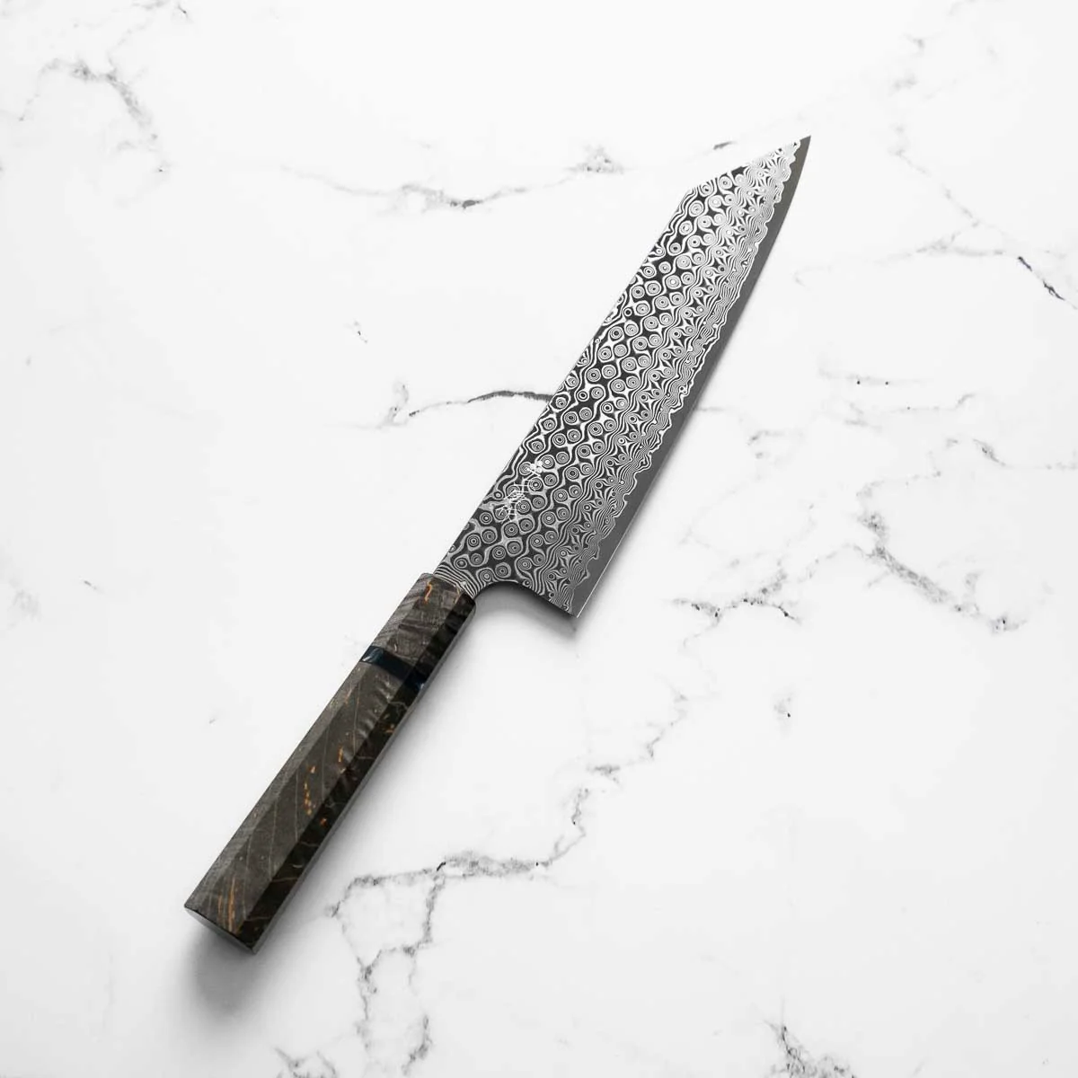 Nigara Hamono SG2 Raindrop Damascus Kiritsuke Gyuto 240mm - Image 2