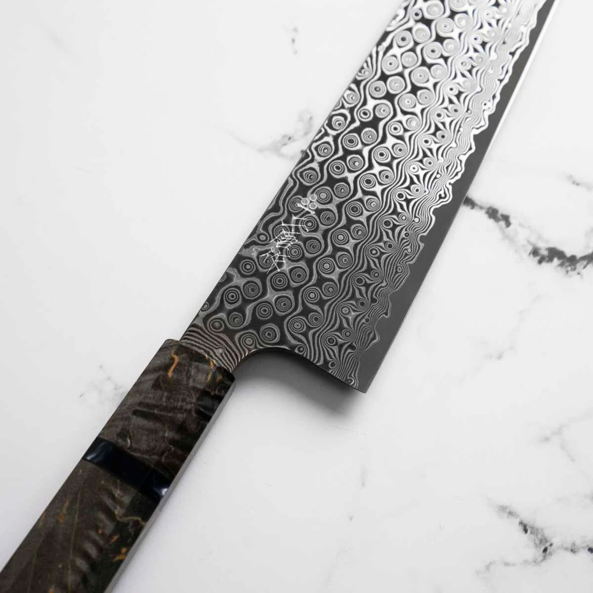 Nigara Hamono SG2 Raindrop Damascus Kiritsuke Gyuto 240mm - Image 4