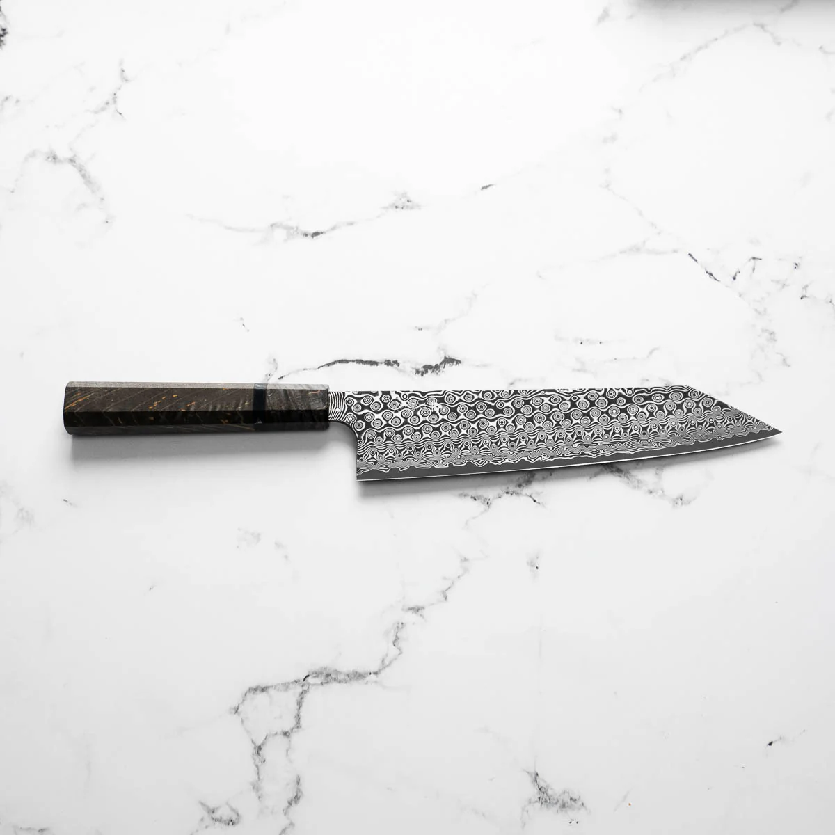 Nigara Hamono SG2 Raindrop Damascus Kiritsuke Gyuto 240mm - Image 5