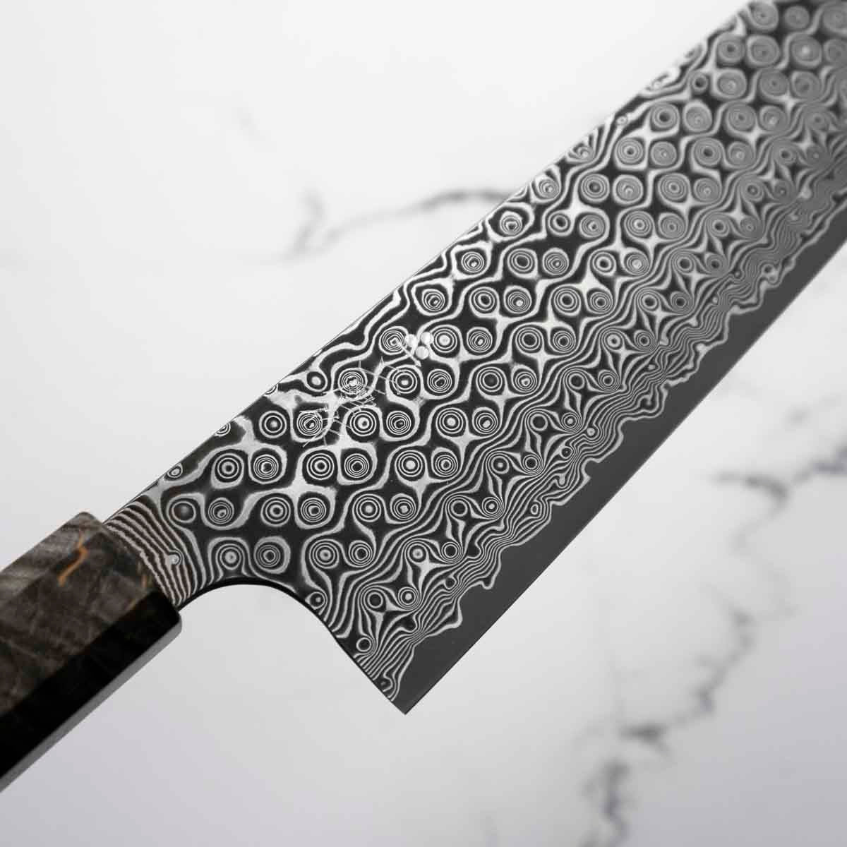 Nigara Hamono SG2 Raindrop Damascus Kiritsuke Gyuto 240mm - Image 6