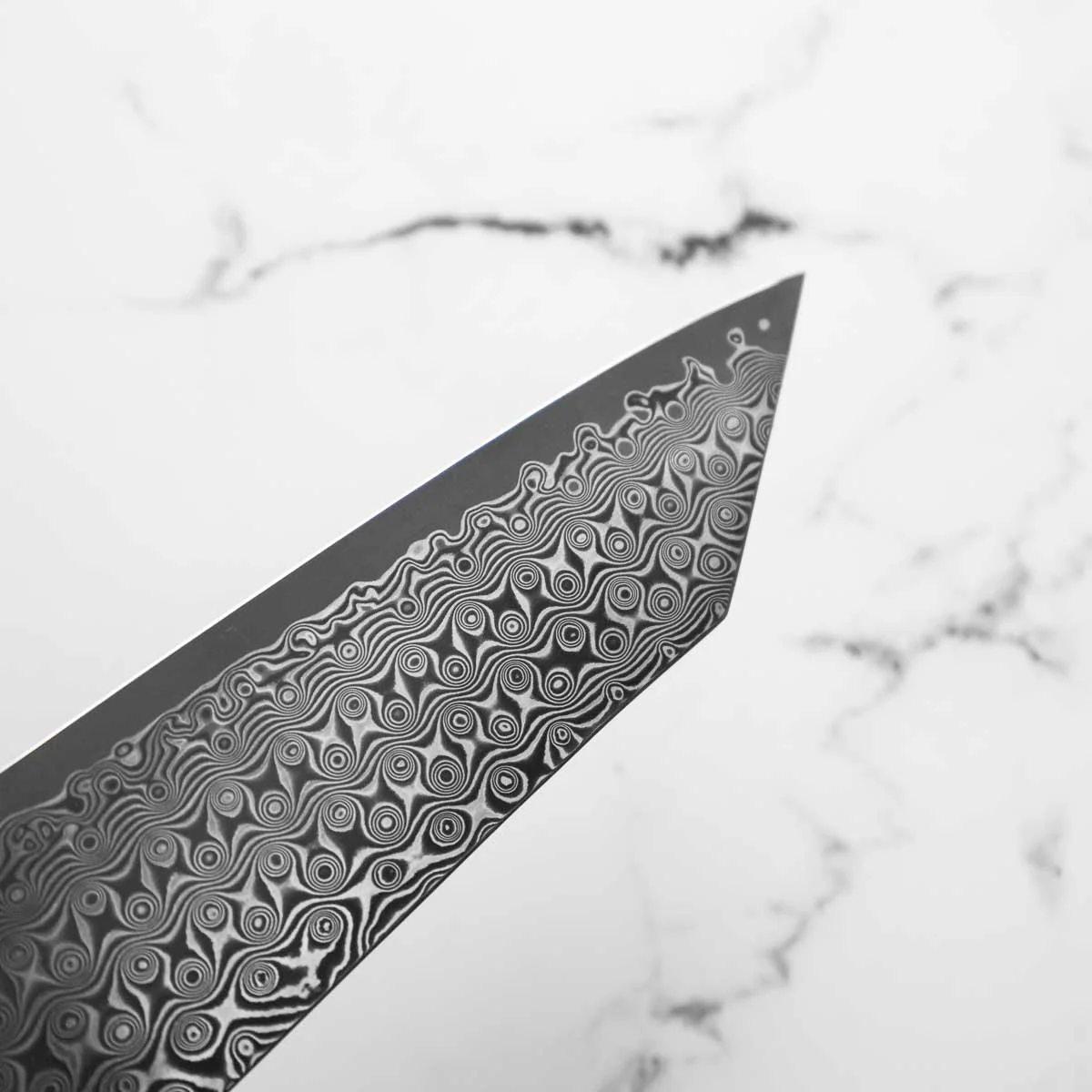 Nigara Hamono SG2 Raindrop Damascus Kiritsuke Gyuto 240mm - Image 8