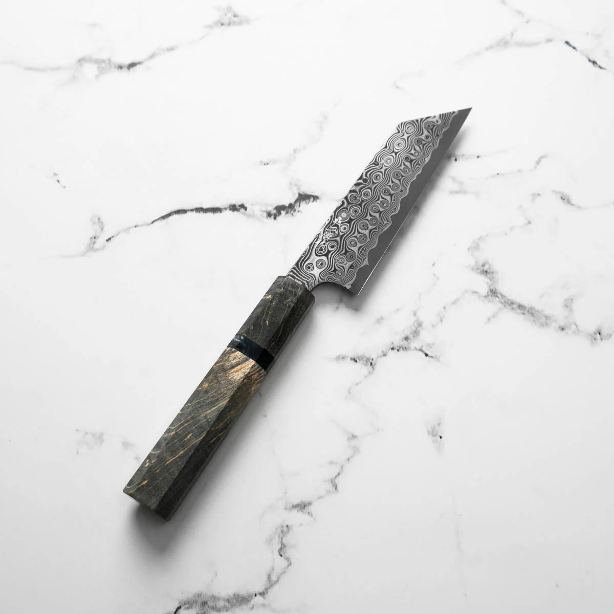 Nigara Hamono SG2 "Raindrop" Damascus Kiritsuke Petty 120mm - Image 2