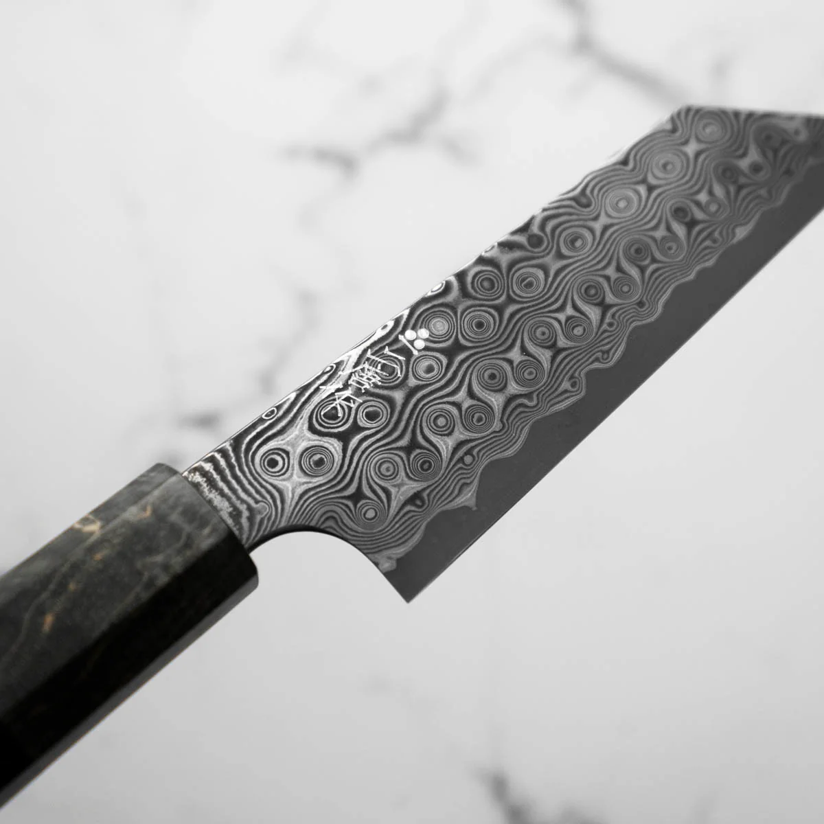 Nigara Hamono SG2 "Raindrop" Damascus Kiritsuke Petty 120mm - Image 4