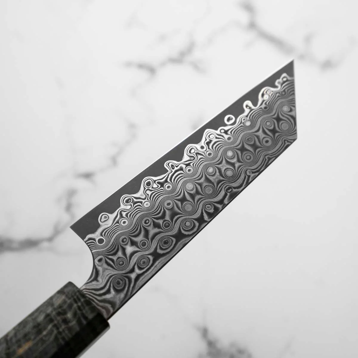 Nigara Hamono SG2 "Raindrop" Damascus Kiritsuke Petty 120mm - Image 5