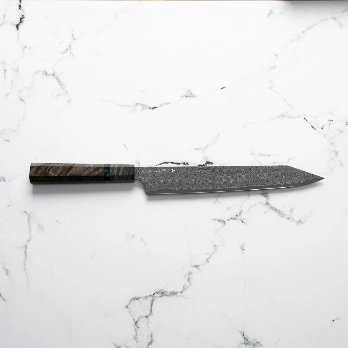 Nigara Hamono SG2 Raindrop Damascus Kiritsuke Sujihiki 255mm - Image 4