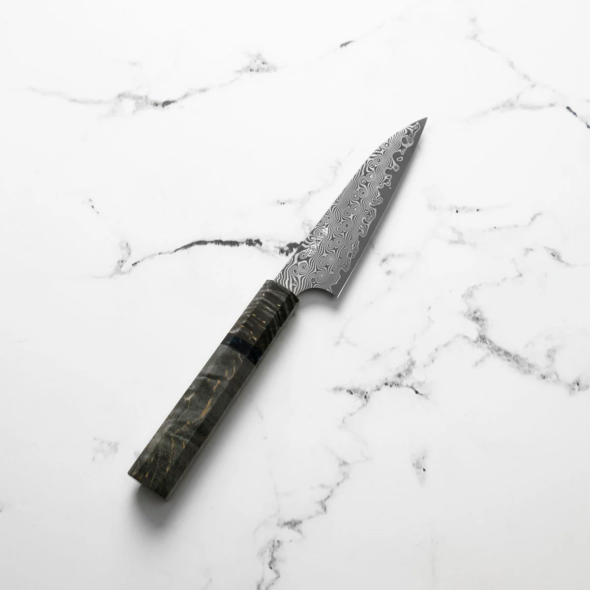 Nigara Hamono SG2 "Raindrop" Damascus Petty 120mm - Image 2
