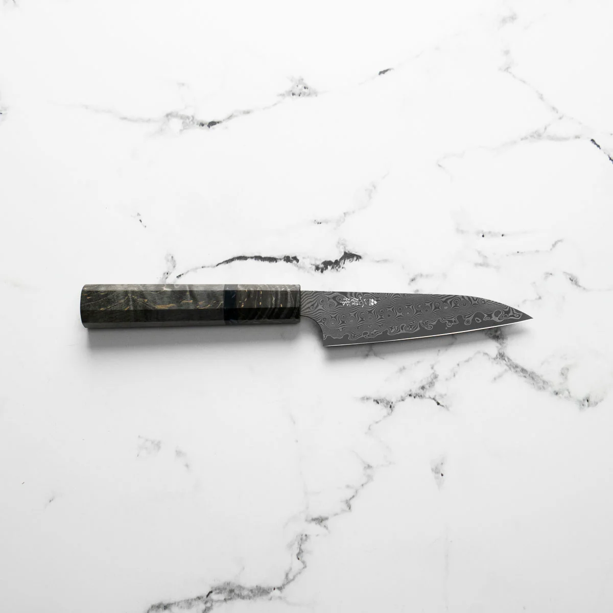 Nigara Hamono SG2 "Raindrop" Damascus Petty 120mm - Image 4