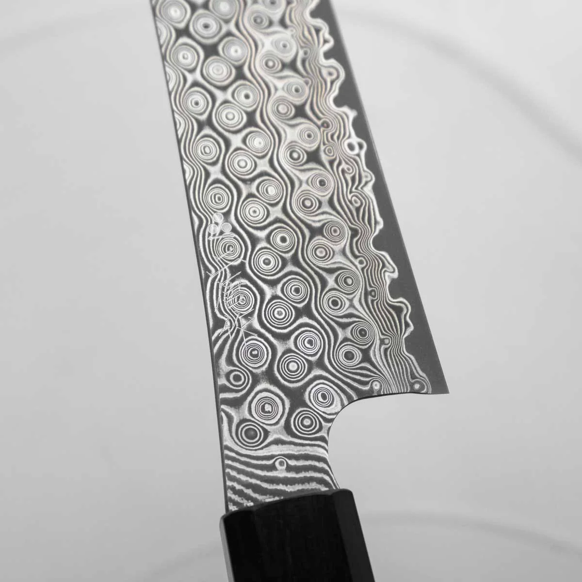 Nigara Hamono SG2 Raindrop Damascus Sakimaru Sujihiki 270mm - Ebony - Image 3