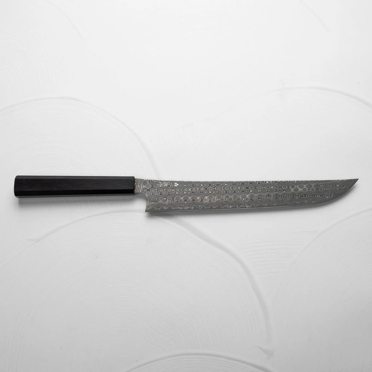 Nigara Hamono SG2 Raindrop Damascus Sakimaru Sujihiki 270mm - Ebony - Image 5