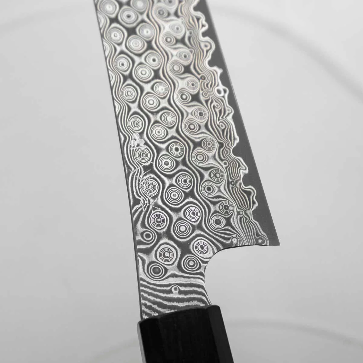 Nigara Hamono SG2 Raindrop Damascus Sakimaru Sujihiki 300mm - Ebony - Image 3