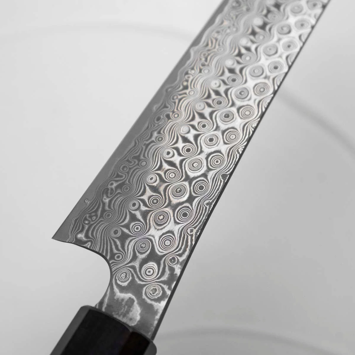 Nigara Hamono SG2 Raindrop Damascus Sakimaru Sujihiki 300mm - Ebony - Image 6