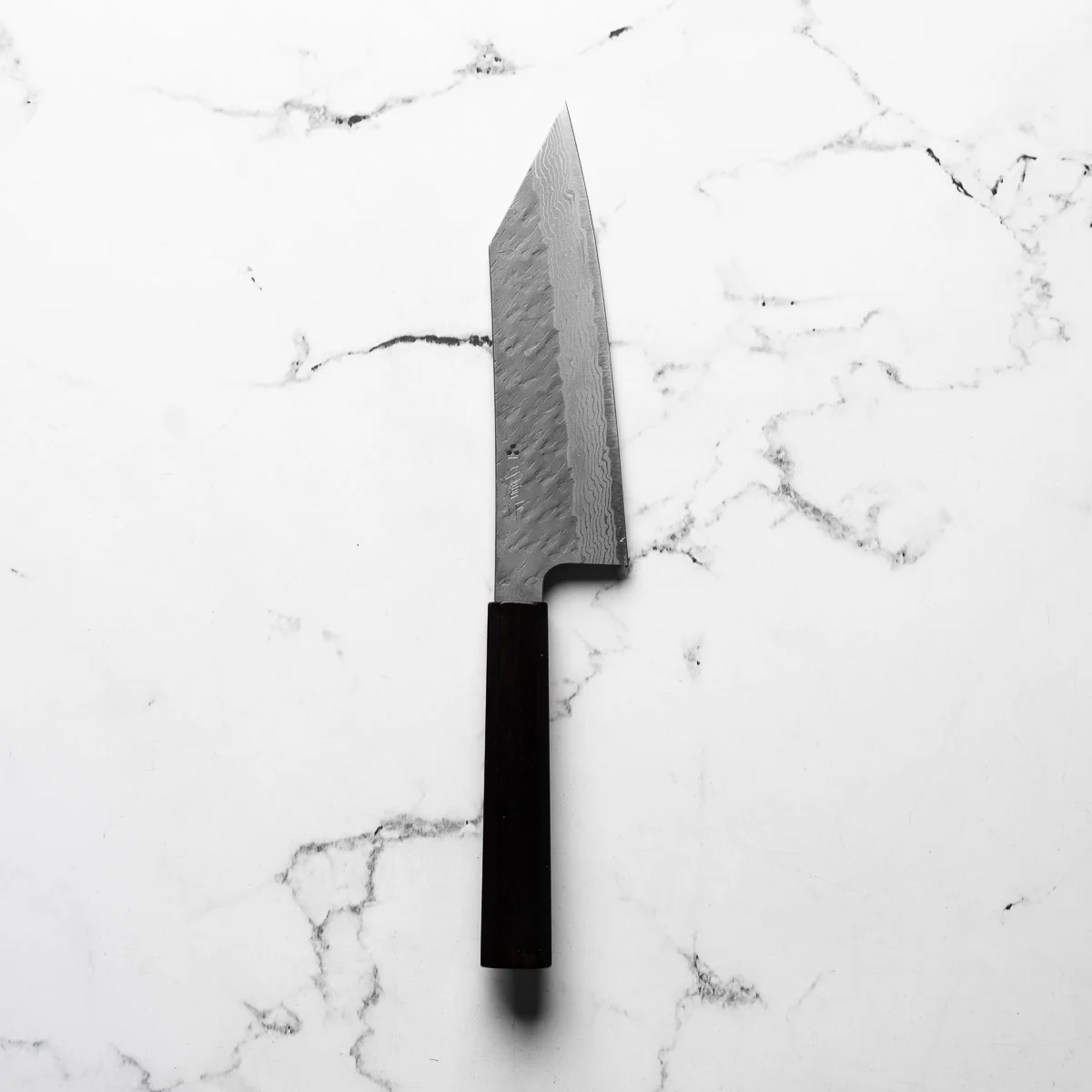 Nigara Hamono VG10 Tsuchime Damascus Bunka 165mm - Ebony - Image 3