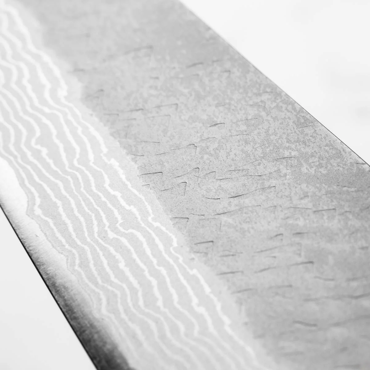 Nigara Hamono VG10 Tsuchime Damascus Gyuto 210mm - Ebony - Image 8