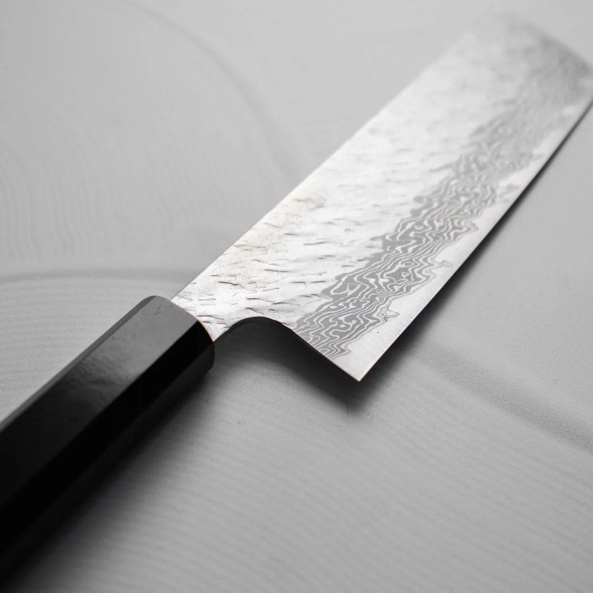 Nigara Hamono VG10 Tsuchime Damascus Nakiri 165mm - Image 4