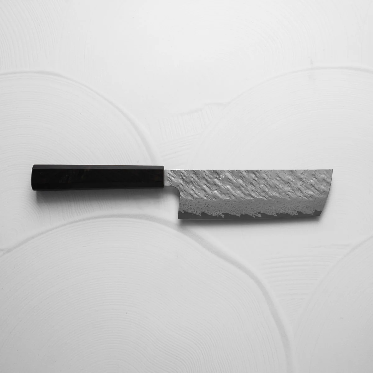Nigara Hamono VG10 Tsuchime Damascus Nakiri 165mm - Image 5