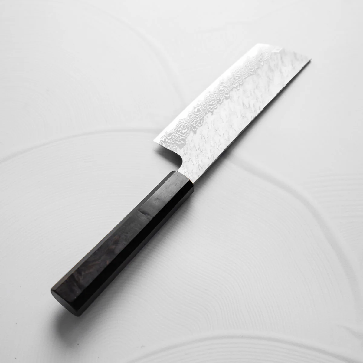 Nigara Hamono VG10 Tsuchime Damascus Nakiri 165mm - Image 6