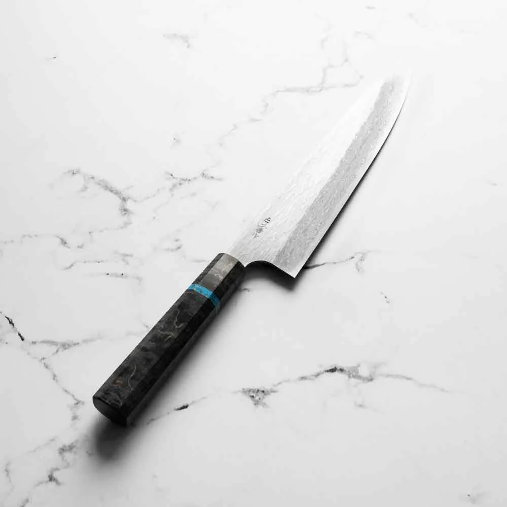 Nigara Hamono VGXEOS Gyuto 240mm - Maple Turquoise - Image 2